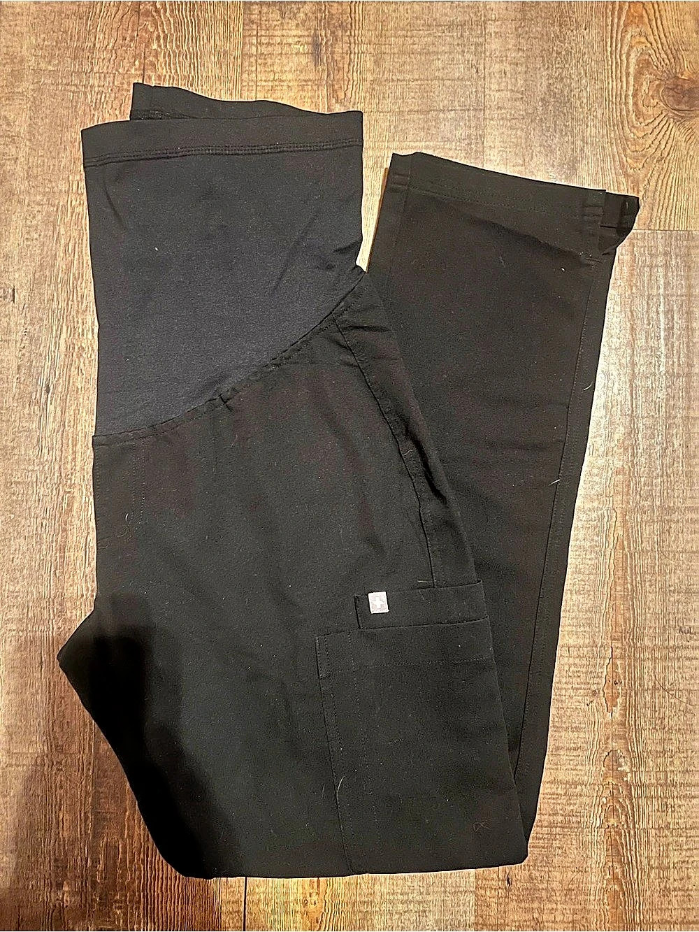 FIGS Maternity Straight-Leg Scrub Pant Black Small